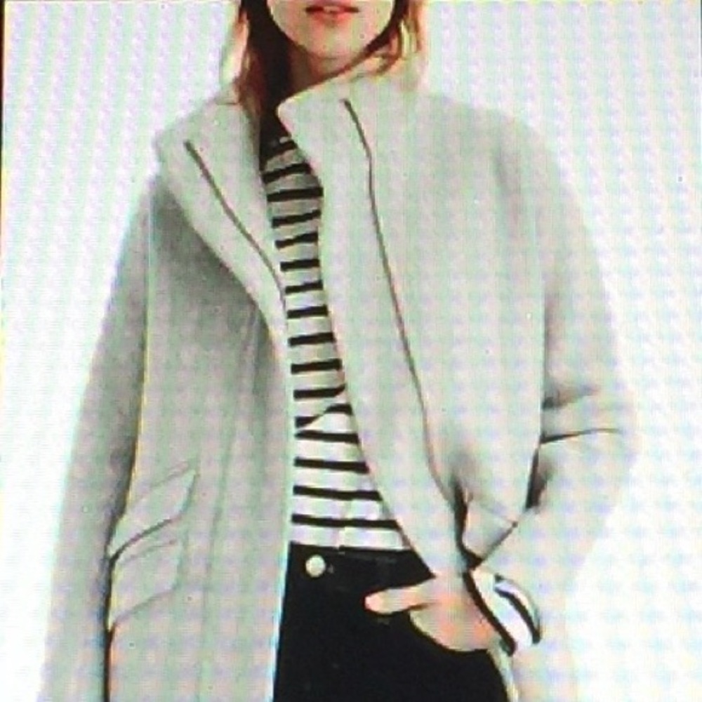 JCrew Hunter Green Stadium Cloth Wool Cocoon Coat